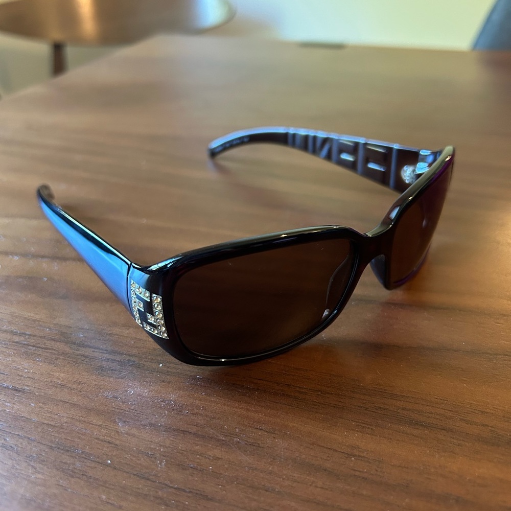Fendi Crystal Logo Sunglasses